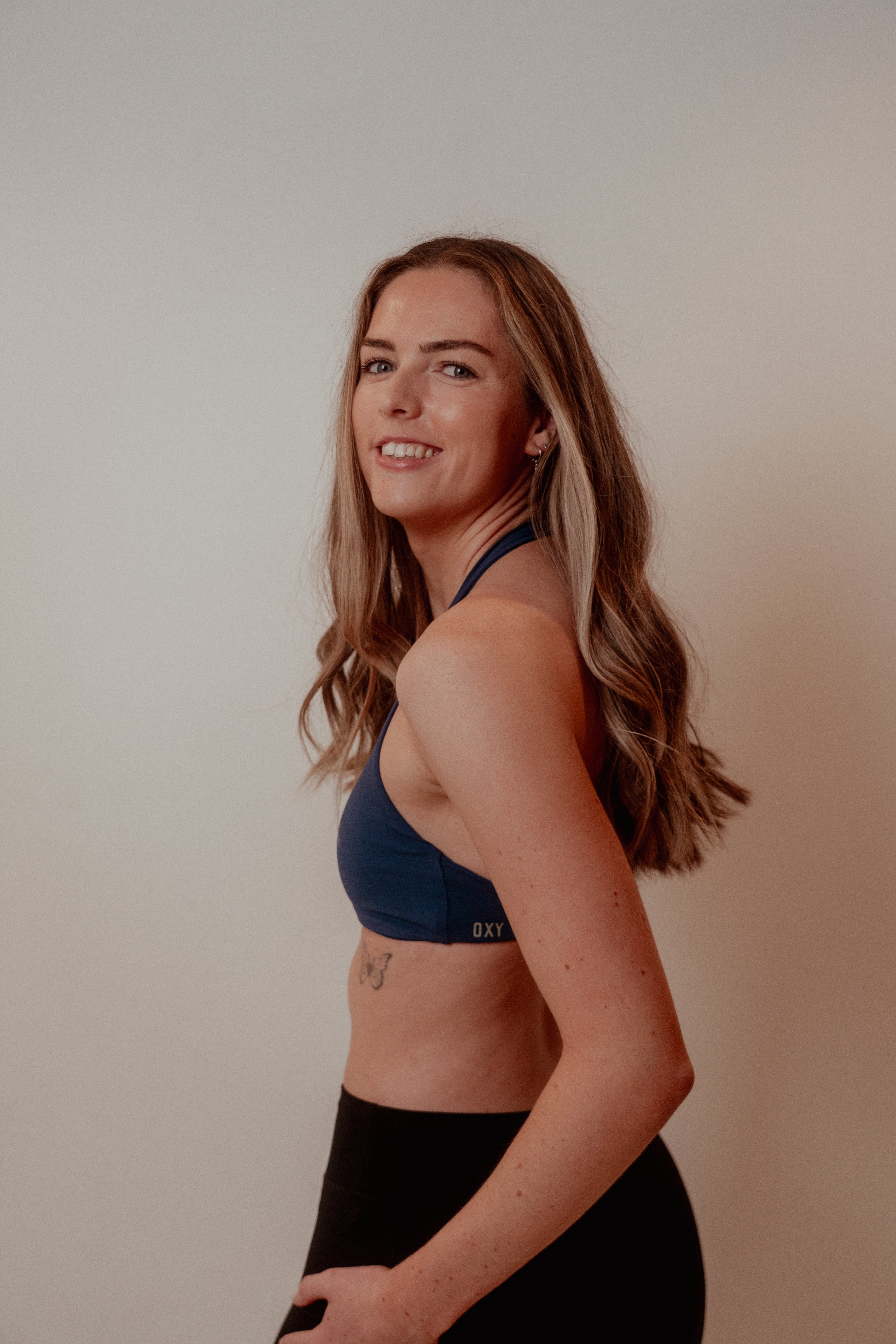 Halter Crop - Midnight Blue