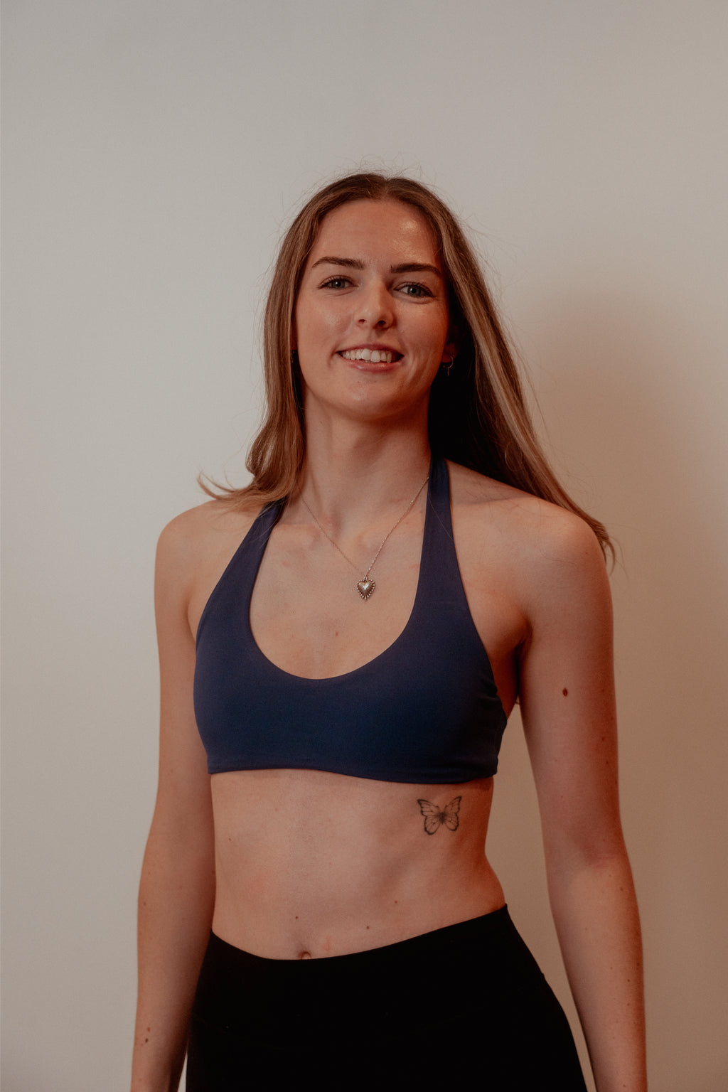 Halter Crop - Midnight Blue