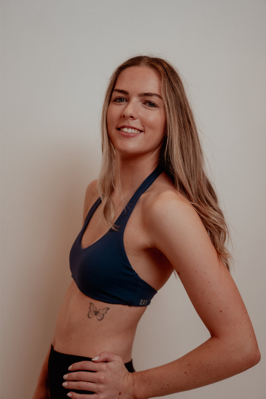 Halter Crop - Midnight Blue